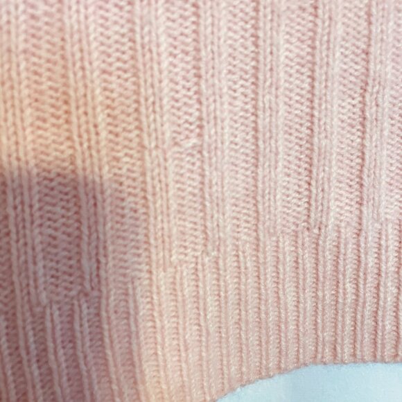 Rails Joelle Ribbed Sweater Wool Cashmere Blend Cropped Boxy Pink Size Medium - Picture 7 of 15